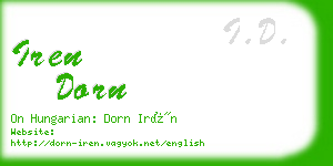 iren dorn business card